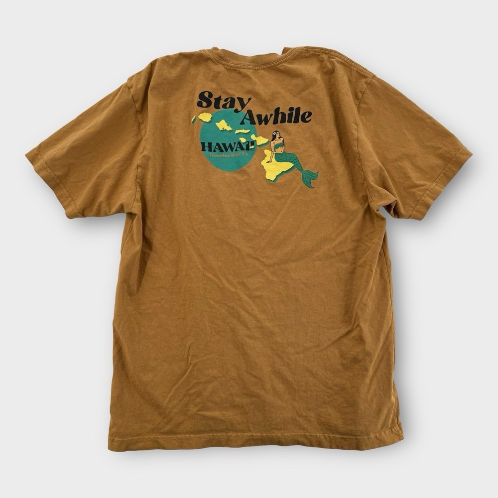 Honolua Surf Co T Shirt Mens‎ XL Hula Dancer Mermaid Stay Awhile In Hawaii